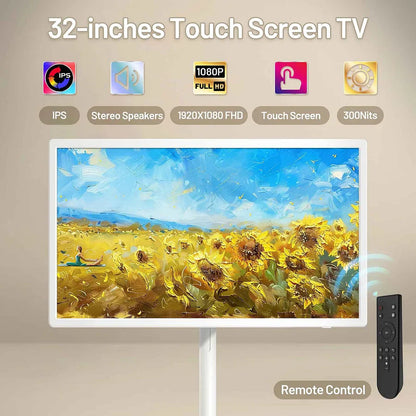 Interactive digital display with wheels - StandLg 32''