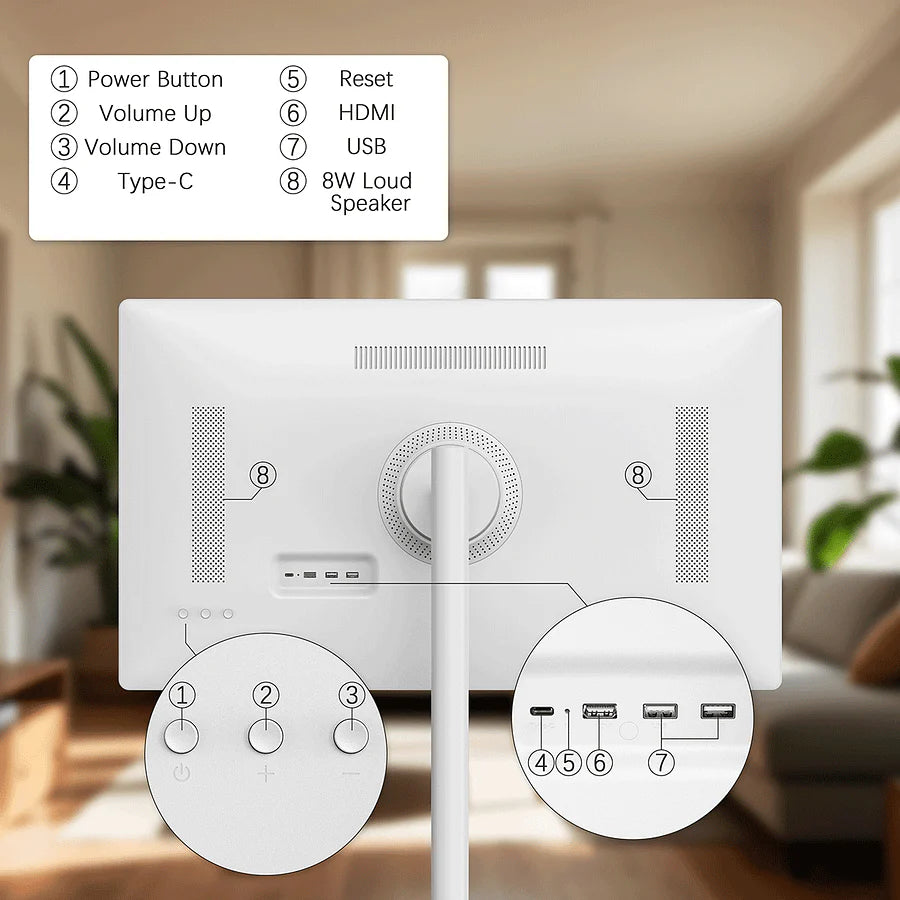 Interactive digital display with wheels - StandLg 32''