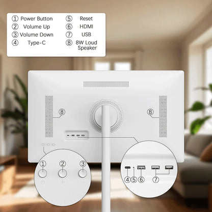 Interactive digital display with wheels - StandLg 32''